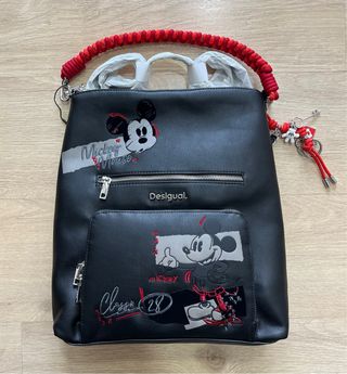 Mochila Desigual Mickey Negra Roja