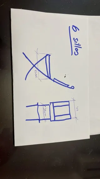 6 Sillas de Bali (Indonesia) hechas a mano