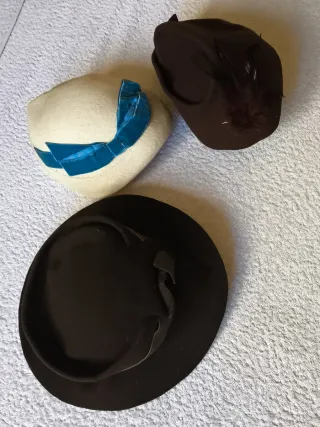 ANTIGUOS SOMBREROS TOCADOS FEMENINOS AÑOS 1920-30