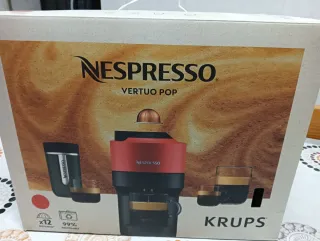 Cafetera Nespresso Vertuo Pop Krups Roja