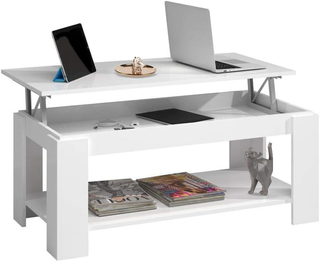 Tavolino da Caffè Soggiorno con Rialzo e Contenito