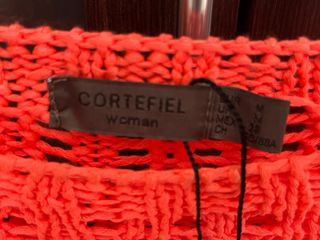 Jersey Cortefiel Rojo Calado Manga Larga