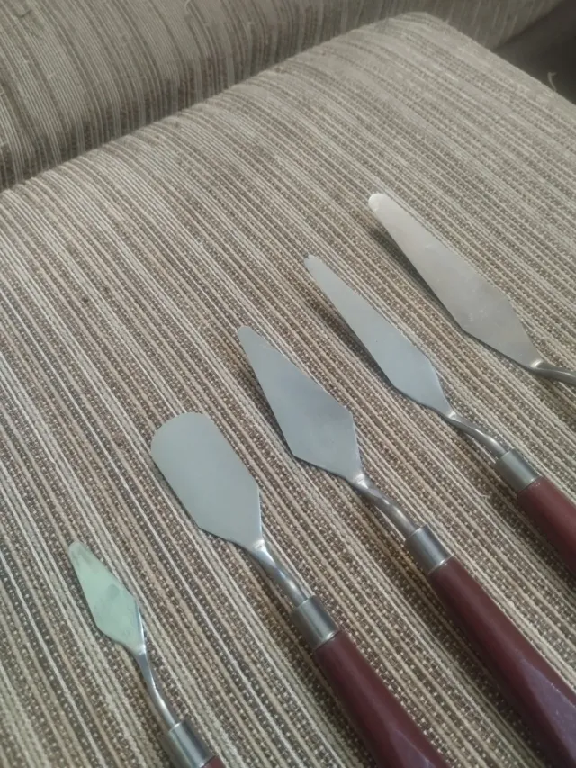 Set 5 Espátulas para Pintar y 10 pinceles