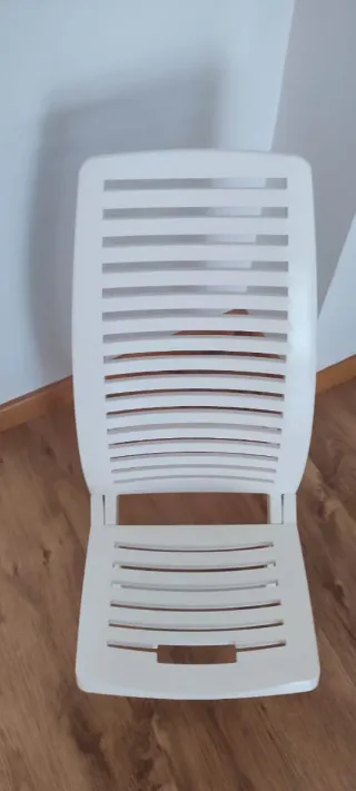 Dos sillas de Playa Plegables Blancas