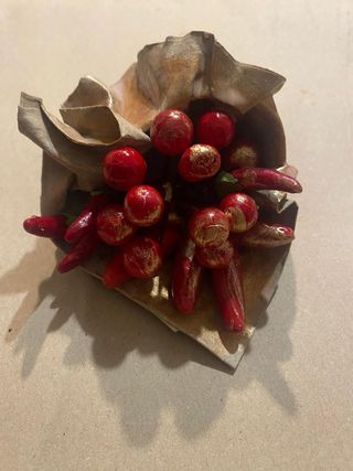 Cornucopia cartapesta fatta a mano