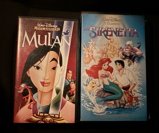 2 VHS Disney: Mulan e La Sirenetta