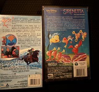 2 VHS Disney: Mulan e La Sirenetta