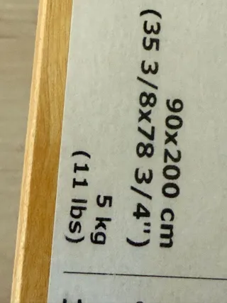 Cama Ikea NEIDEN 90x200 + Somier LURÖY Madera ¡¡UR