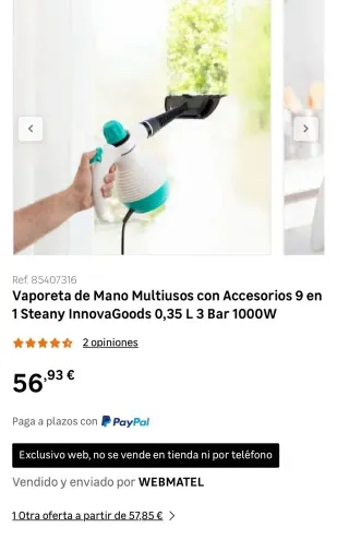 Vaporeta de mano Multiusos