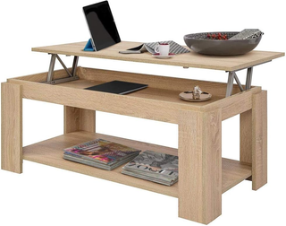 Tavolino da Caffè Soggiorno con Rialzo e Contenito