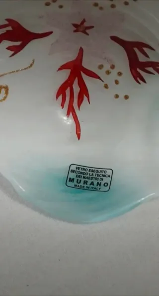 Stupenda ciotola di Murano a forma di conchiglia