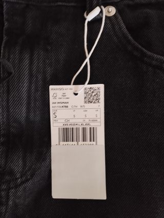 Falda vaquera larga negra Talla S