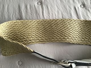 Cinturón Lupo Beige y Blanco Trenzado