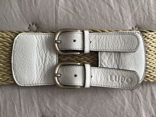 Cinturón Lupo Beige y Blanco Trenzado