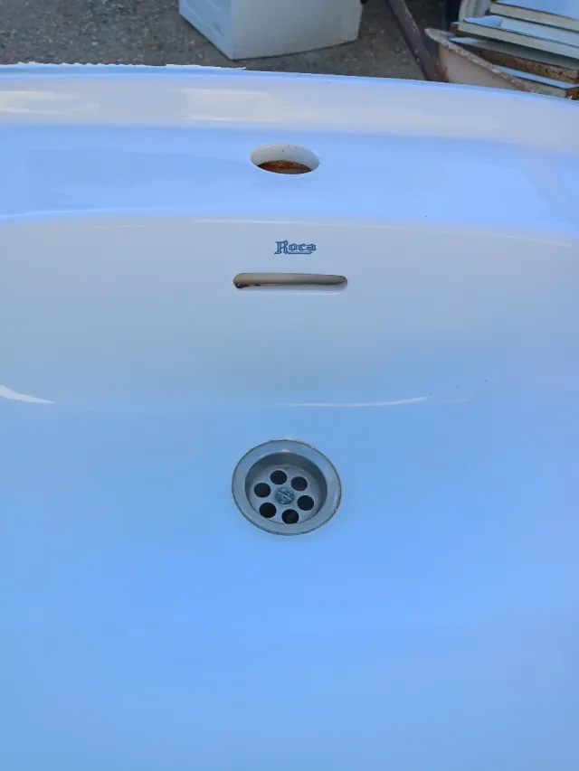 Lavabo y Pedestal Roca Blanco