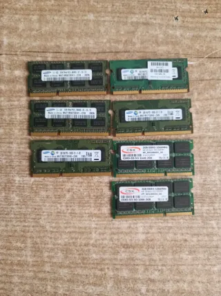 Lote módulos memoria RAM 2gb ddr3
