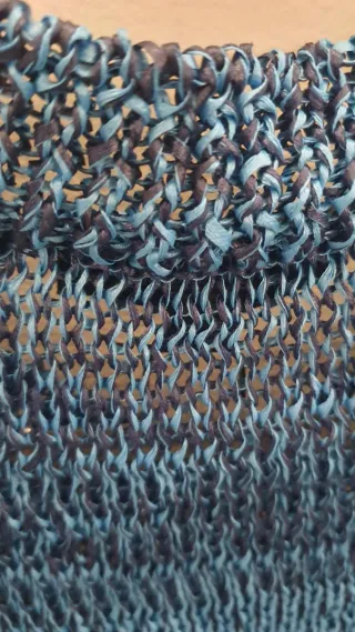 Jersey Zara punto azul multicolor