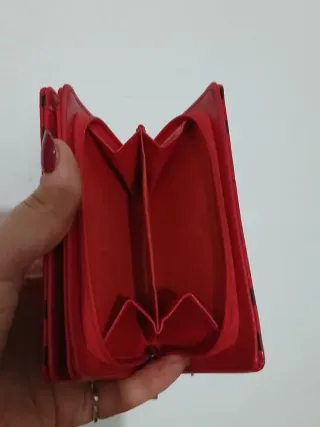 Portafoglio Luckbear rosso e nero