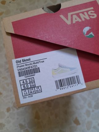 Zapatillas Vans Unisex Talla 36