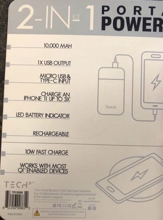 BateríaPortátil NUEVA SIN USO+Cargador inalambrico