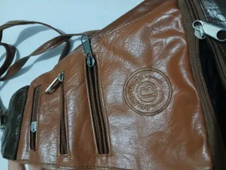 Borsetta zaino in pelle marrone