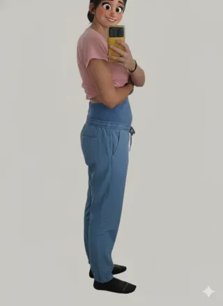 Pantalón imitación vaquero premama