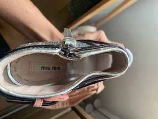 Stivaletti Miu Miu Glitter Rosa e Argento