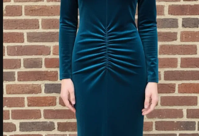 Vestido largo azul noche