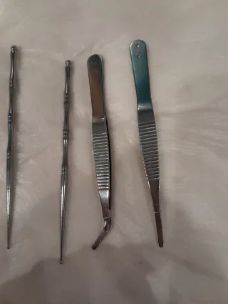 Kit Acupuntura Auricular Agujas Pinzas