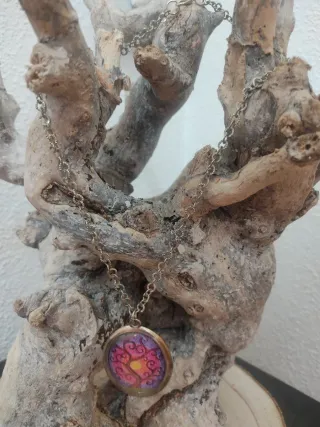 Collar árbol de la vida lila