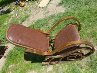 Sillón Mecedora Antiguo Marrón