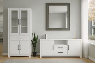 LIQUIDAMOS ! Vitrina + aparador blanco