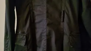 Gabardina negra mujer