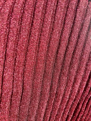 Camiseta Mango punto brillante roja