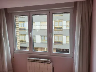 Ventana aluminio blanca/broncemedidas 179 de ancho