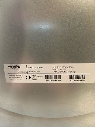Microondas Whirlpool JT 479 IX