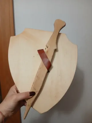 Scudo con leone rampante dipinto