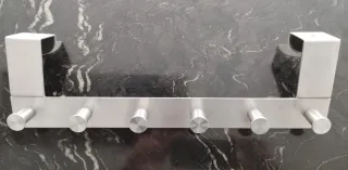 Perchero de puerta metálico 6 colgadores