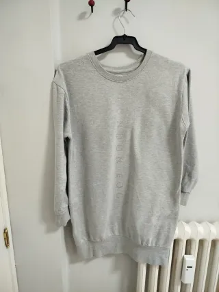 Vestido Sudadera Gris Bershka Talla S