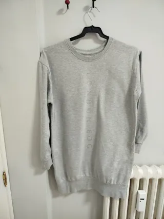 Vestido Sudadera Gris Bershka Talla S