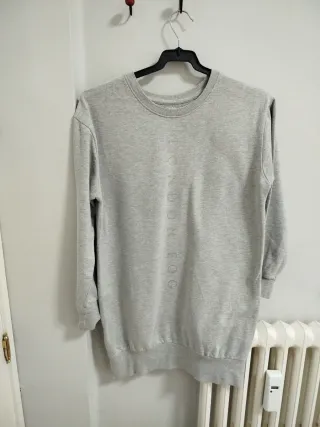 Vestido Sudadera Gris Bershka Talla S