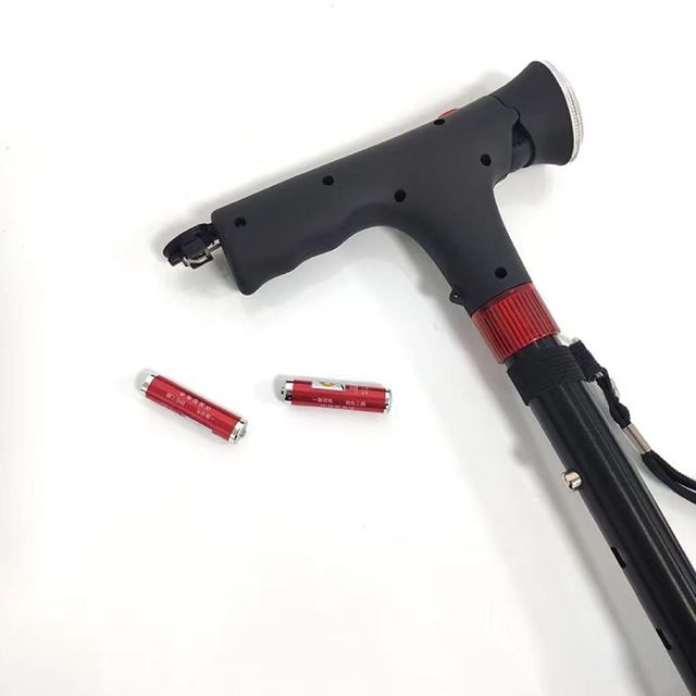 GIMA Bastão de Segurança com Luz com Base de 4 Pernas, Preto