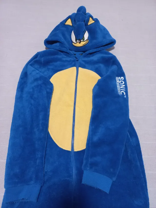 Pijama Sonic niño azul y amarillo