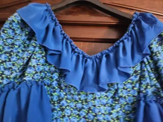 Vestido Flamenco Volantes Azul