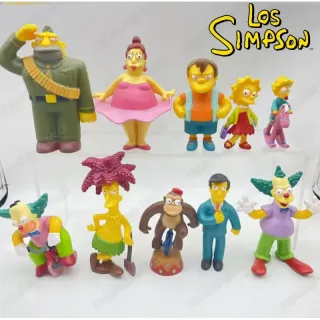 Set 10 figuras muñecos Los Simpsons