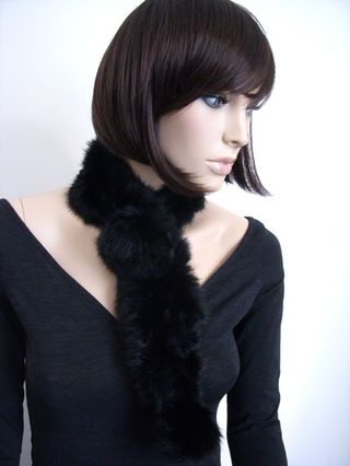 COLLO LAPIN PELLICCIA SCALDACOLLO SCIARPA D0025