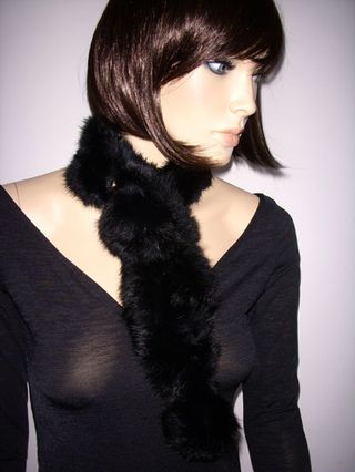 COLLO LAPIN PELLICCIA SCALDACOLLO SCIARPA D0025