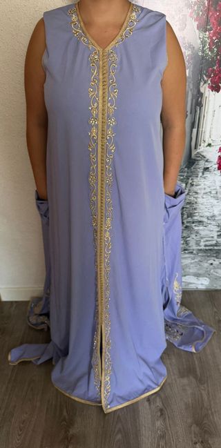 Caftán Morado Bordado Talla Única