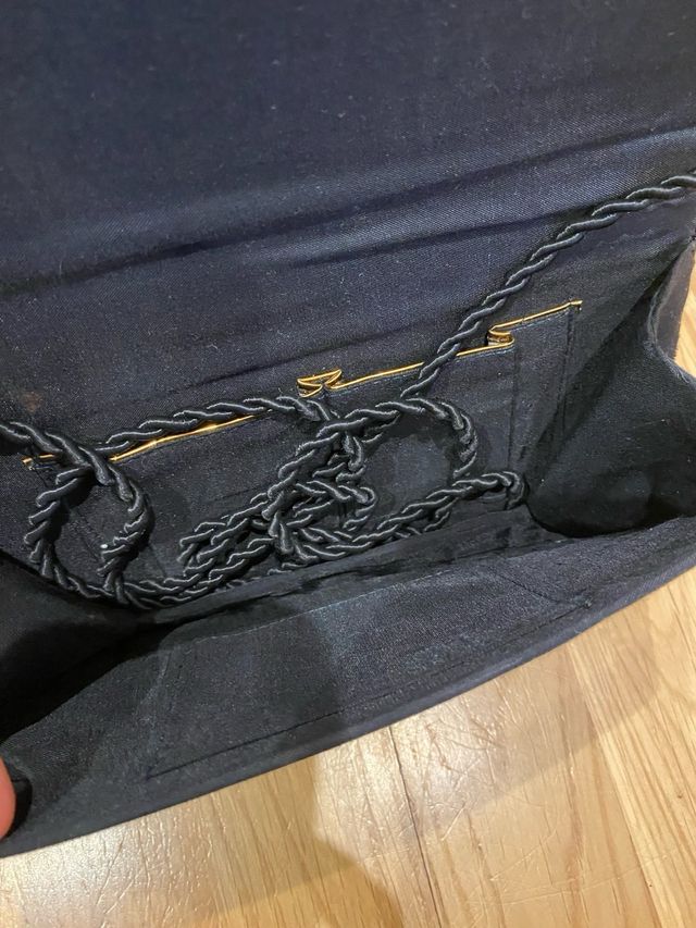 Cartera fiesta terciopelo y perlas