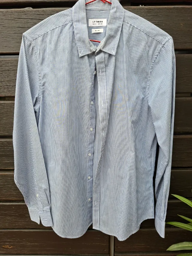 Camisa de rayas azul LEFTMAN Talla S